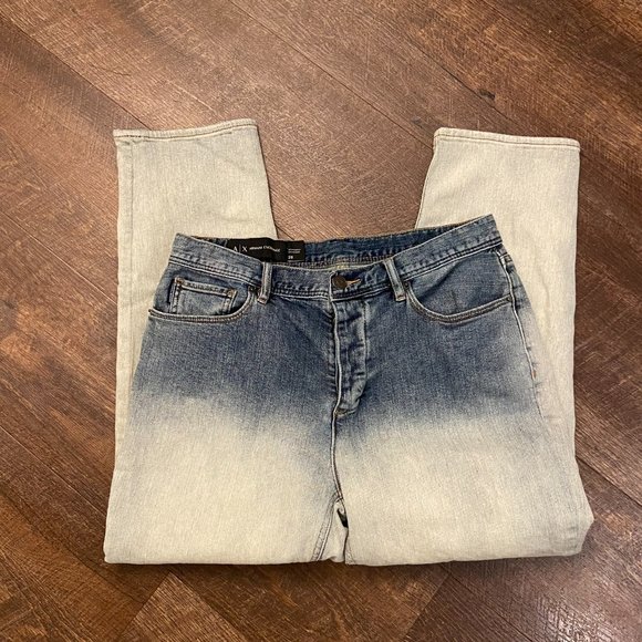 A/X Armani Exchange Dip-Dyed Boyfriend Crop - Size 26 - Picture 4 of 11